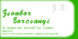 zsombor borcsanyi business card